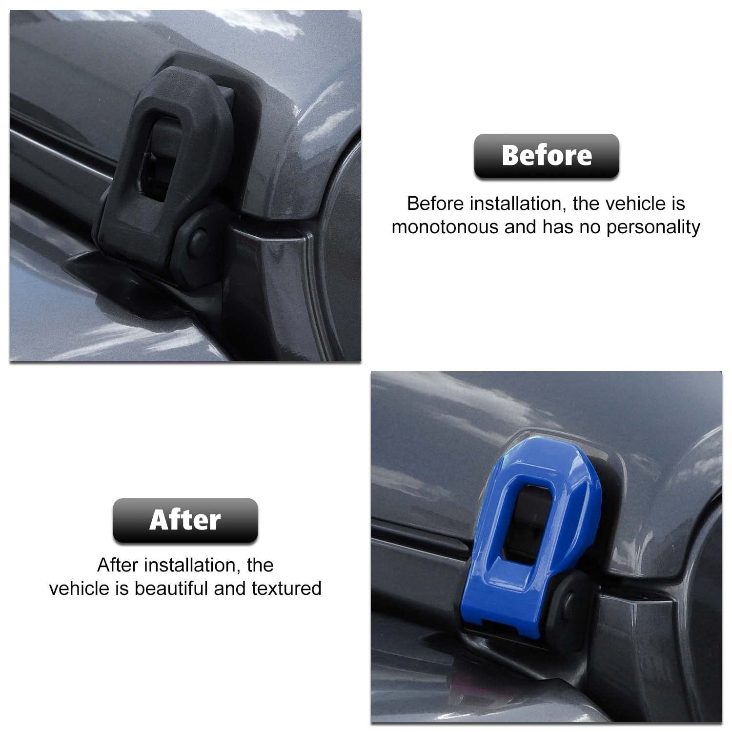 Hood Latch Lock Catch Brackets Cover for 2018+Jeep Wrangler JL JLU Gladiator JT