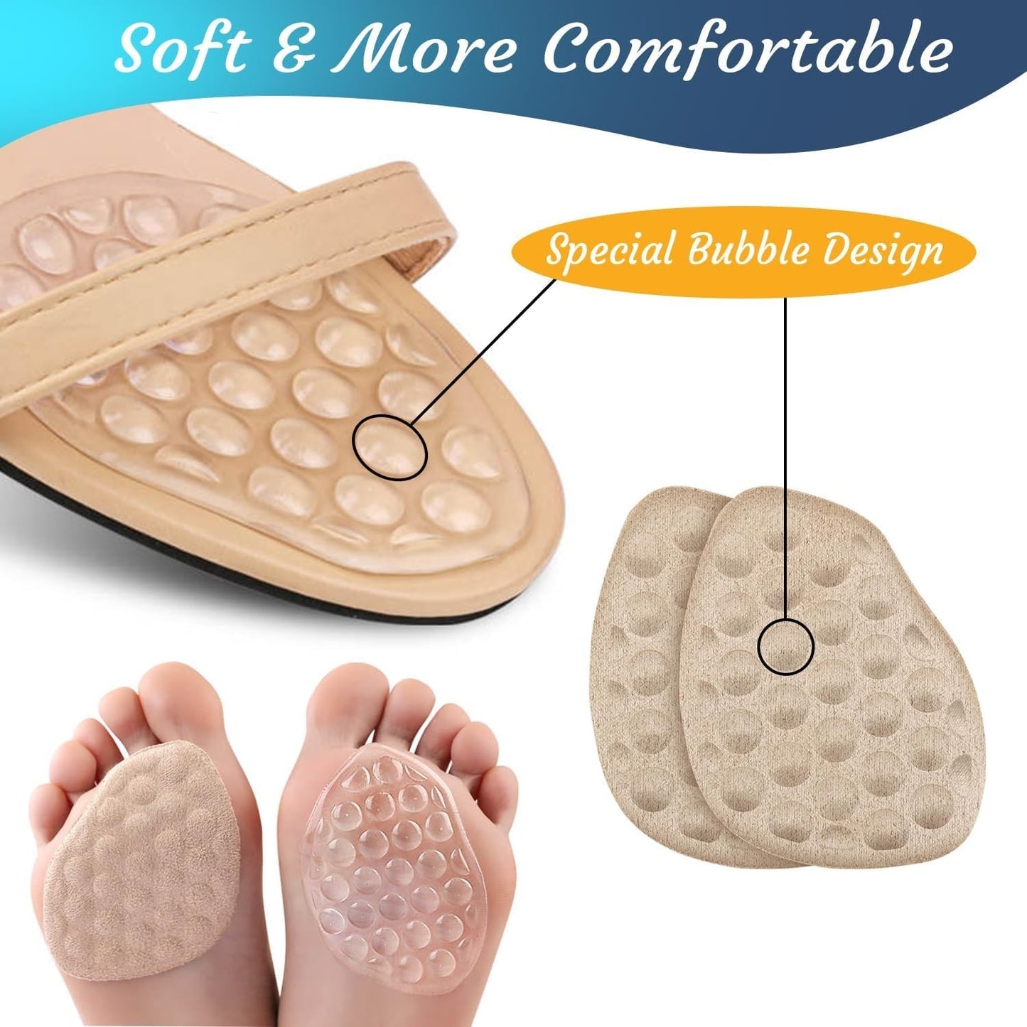 COATERIA Premium Ball of Foot Cushions for High Heels Shoes
