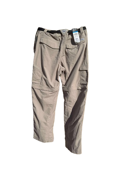 Columbia Silver Ridge Cargo Convertible Pants Mens 36x32 Black Belted Omni Shade