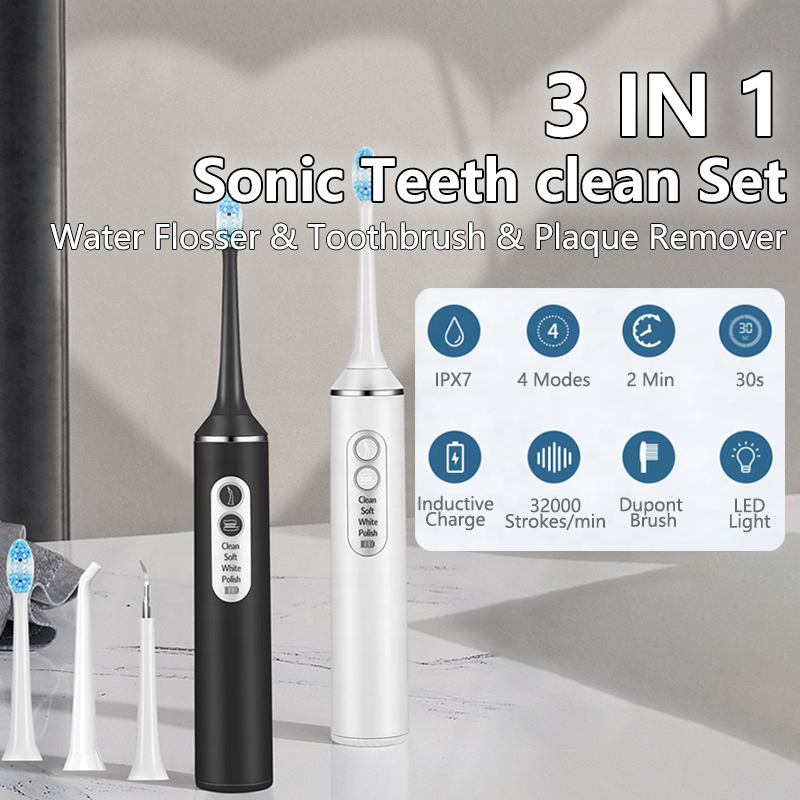 Smart 3-in-1 Dental Care Device IPX7 Oral Irrigator 4 Cleaning Modes