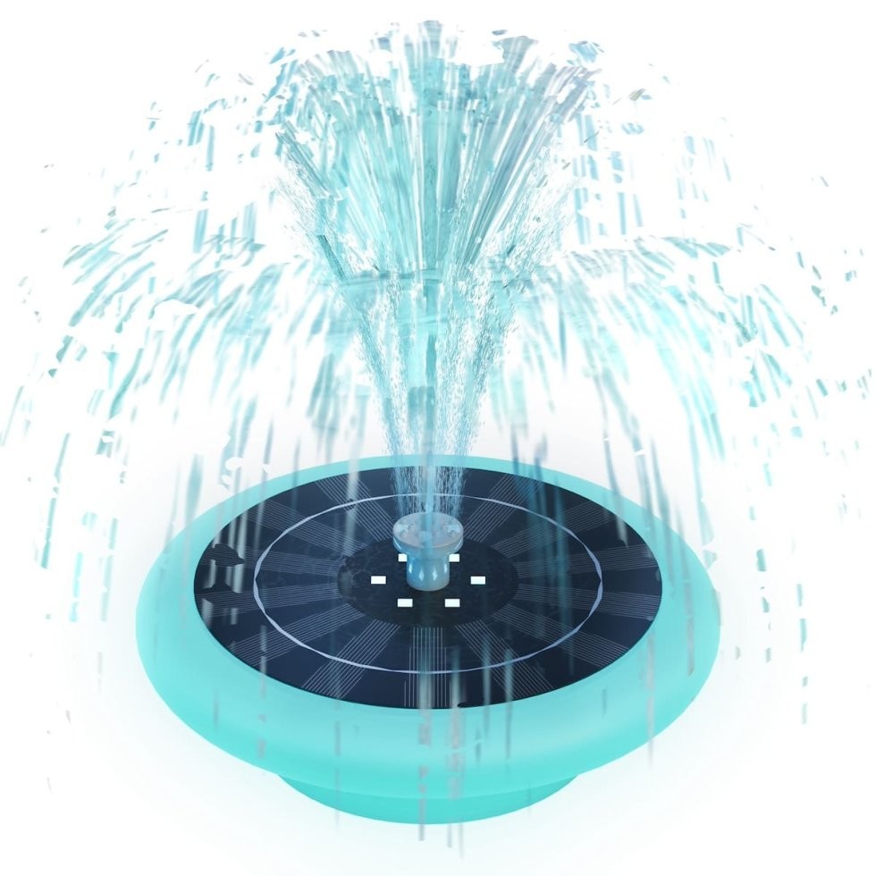 💦 Solar Floating Pool Fountain with RGB LED Lights + 6 Spray Nozzles – Garden