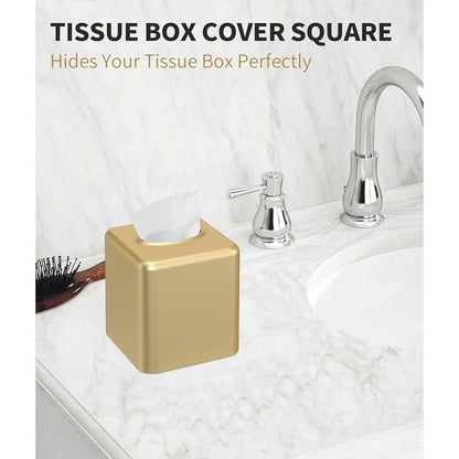 New Lightweight Aluminum Tissue Box Cover Elegant Home Decor Easy Refill Design