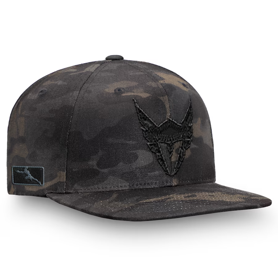 Paris Eternal Fanatics Overwatch League Camo Flat Brim Snapback Hat - Blac