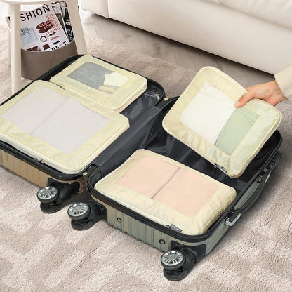 4 Pack Ultralight Compression Packing Cubes Travel for Suitcases