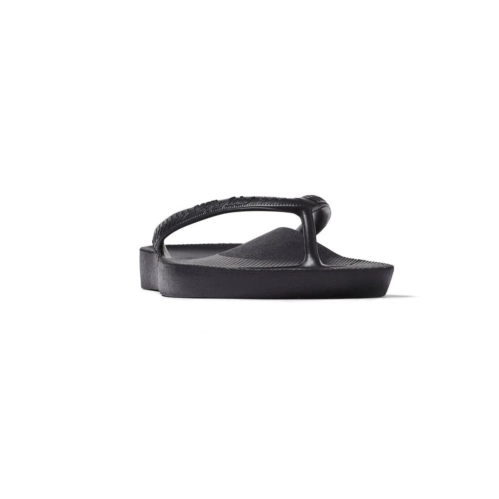 Archies Unisex Arch Support Flip Flops Black Men's 6 / Women's 7