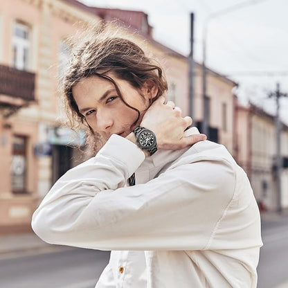 BENYAR AKNIGHT Men's Watches 45mm Big Face, Waterproof Chronograph Black