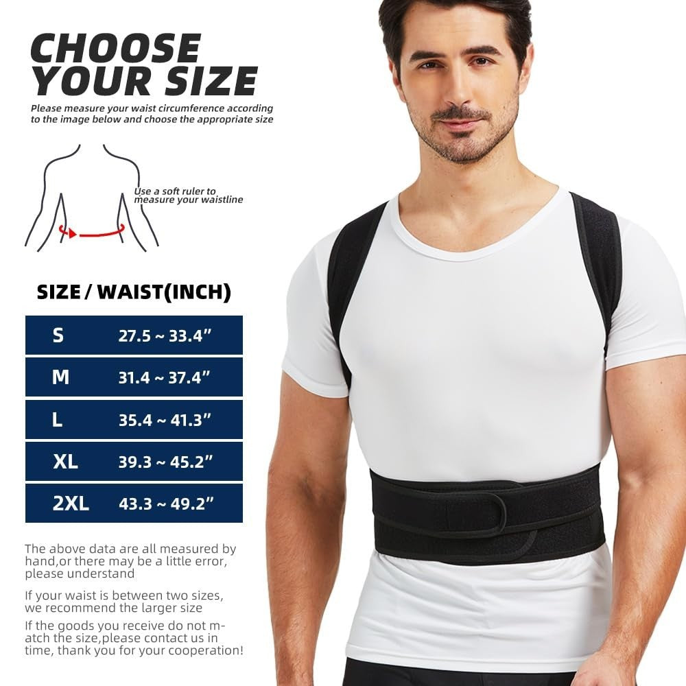 New Small Back Brace and Posture Corrector for Men, Women, Unisex