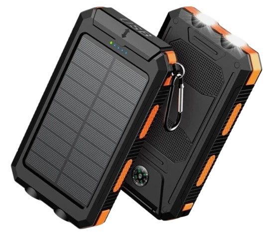 Solar Power Bank Charger Portable Charger, Inputs USB & Type-C, 38800 mAh, 5V
