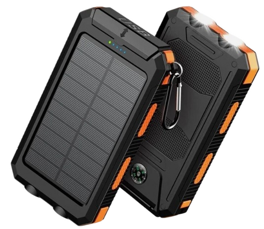 Solar Power Bank Charger Portable Charger, Inputs USB & Type-C, 38800 mAh, 5V