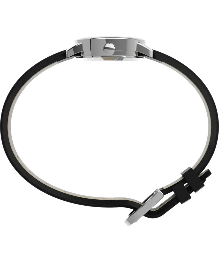 New Timex T2H331 Women's Classic Design Black Leather Watch, Indiglo, Date, 25mm