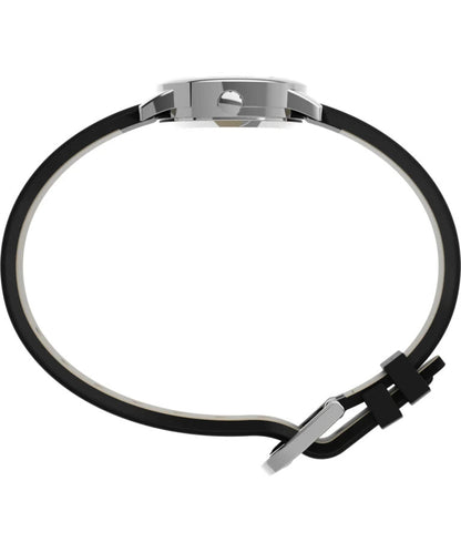 New Timex T2H331 Women's Classic Design Black Leather Watch, Indiglo, Date, 25mm