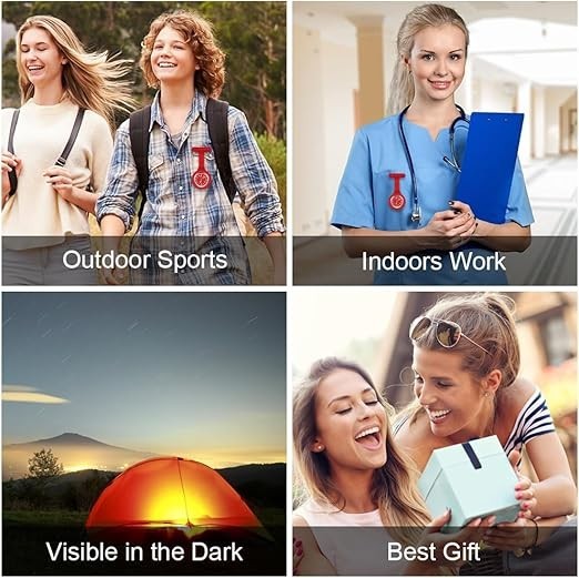 Nurses Watch Pin Round Red Dial Easy to Read in Red Silicone Case Brand New