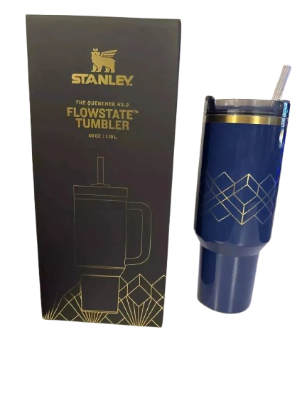 Stanley Deco Collection Quencher H2.0 FlowState Tumbler | 40 OZ Nightfall NWB