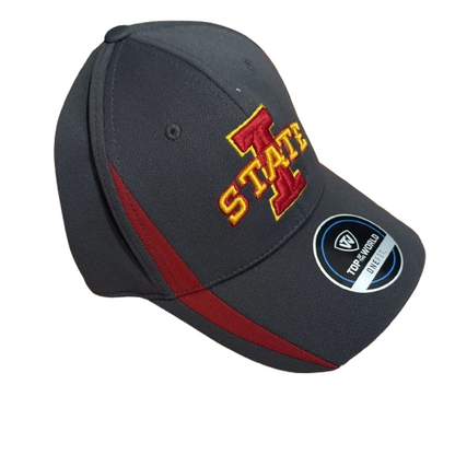 Top of the World Iowa State Cyclones Stretch Flex Hat Cap One Fit Gray NCAA