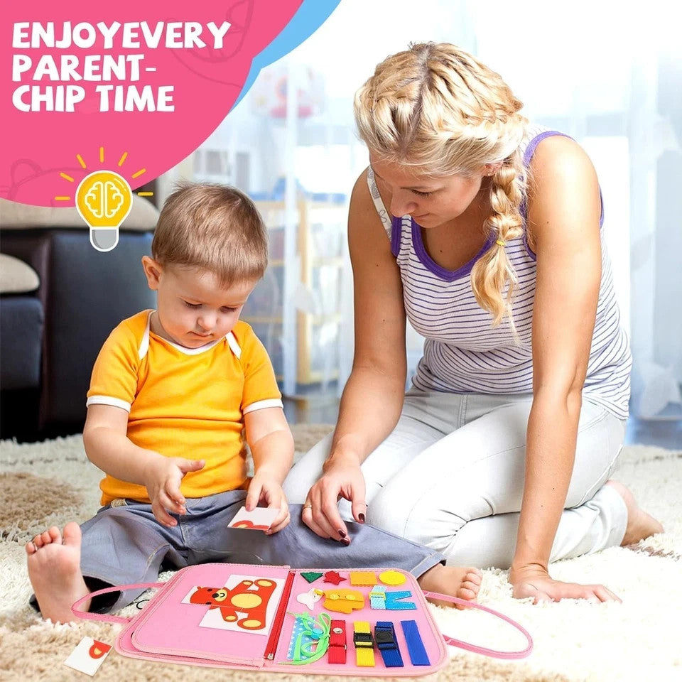 Montessori educational Skills Activity busy Board Learn to Dress for Toddlers