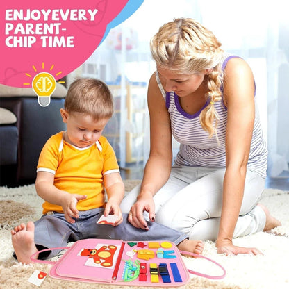 Montessori educational Skills Activity busy Board Learn to Dress for Toddlers