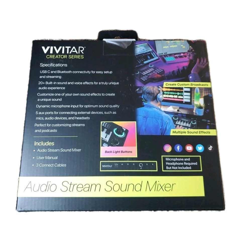 Vivitar Creator Series Audio Stream Sound Mixer