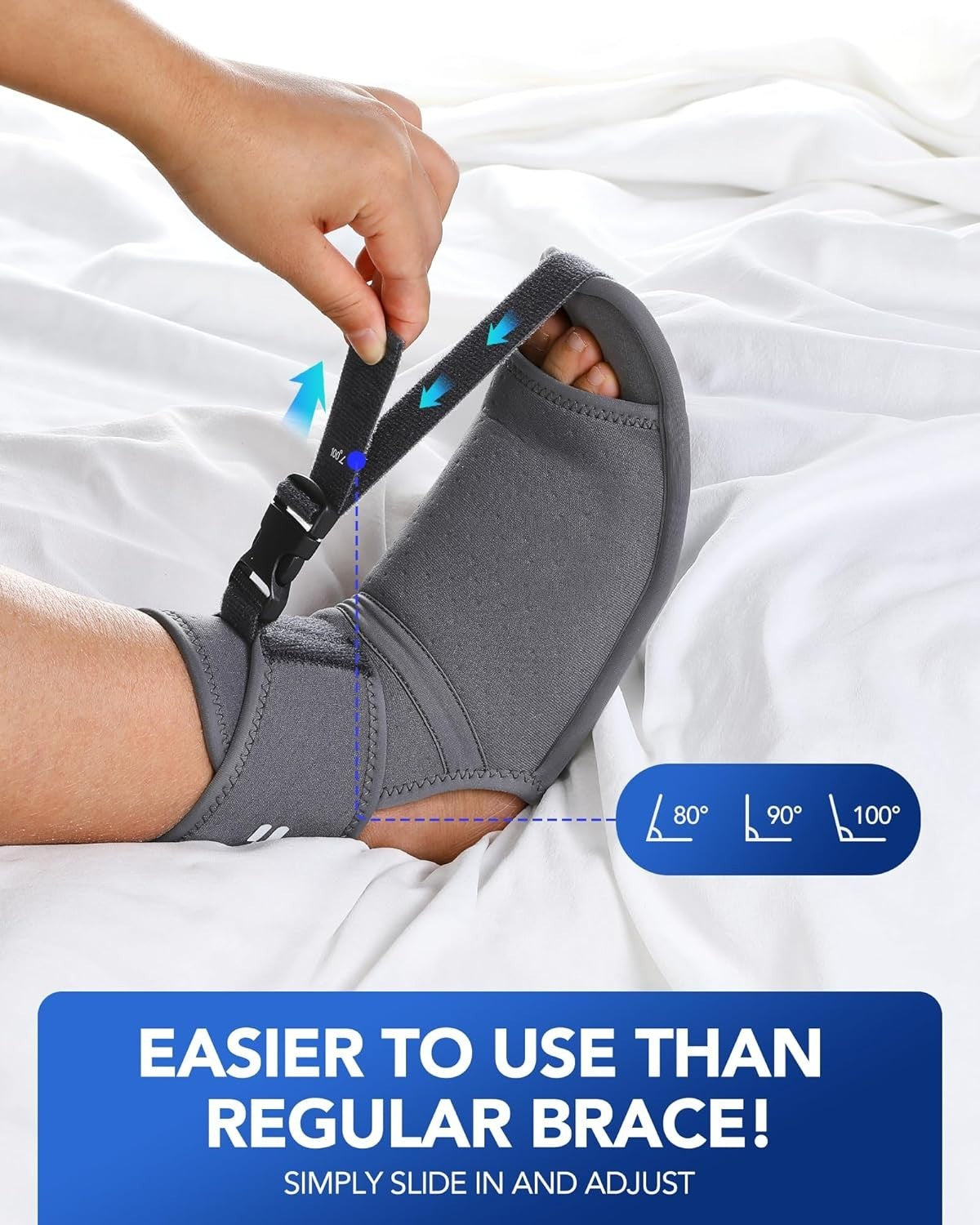 Fitomo Night Splint for Plantar Fasciitis Relief (Small) for  Sleeping Support
