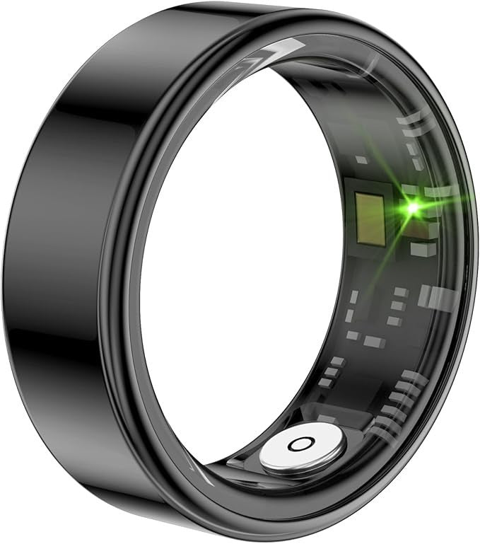 Smart Ring – Black Size 10 – Compatible with SmartHealth App