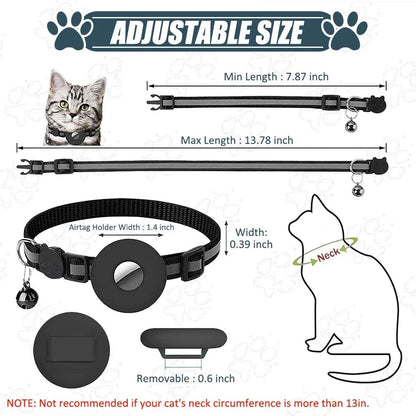 Cat collar for Airtag, Pet Bluetooth Locator Tracker Tracking Anti-Lost Device