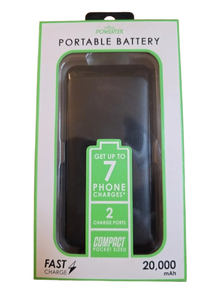 Liquipel Powertek Portable Battery Charger 20,000mAh, Dual USB
