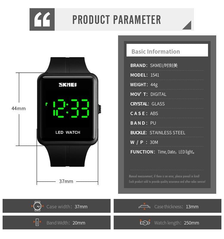 Skmei 1541 LED Watch - Red Unisex