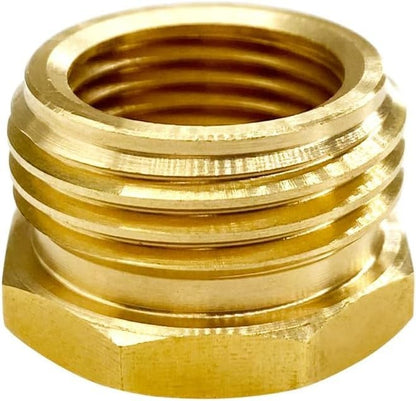 3/4” GHT Male x 1/2” NPT Female Connector, Brass Garden Hose Fitting, Adapter