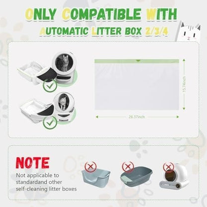 2 - 30 Pack Cat Litter Liners /Refills - Bags Compatible with Litter Boxes