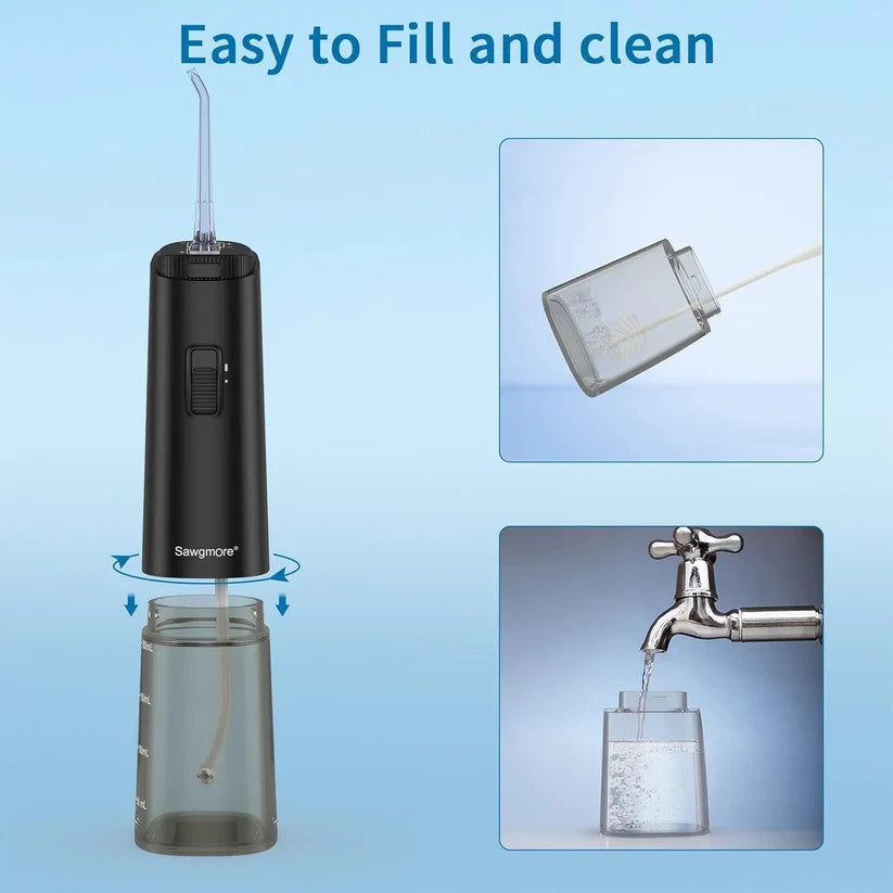 Factory Sealed Sawgmore Portable Oral Irrigator FC5230 Black Dental Water Floss