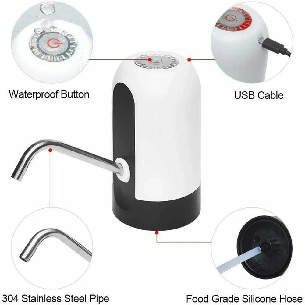 Automatic Universal Electric Water Dispenser Pump 5 Gallon USB Bottle Switch