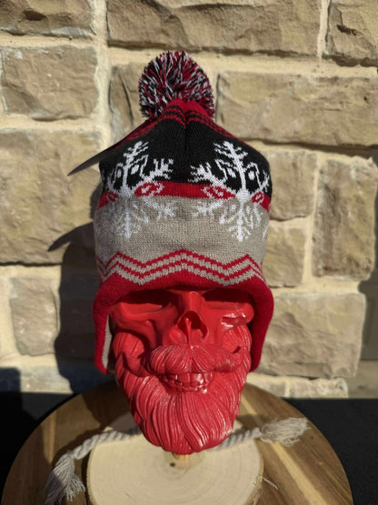Illinois State Redbirds Top of the World Beanie with Ear Flaps & Pom – NCAA Hat