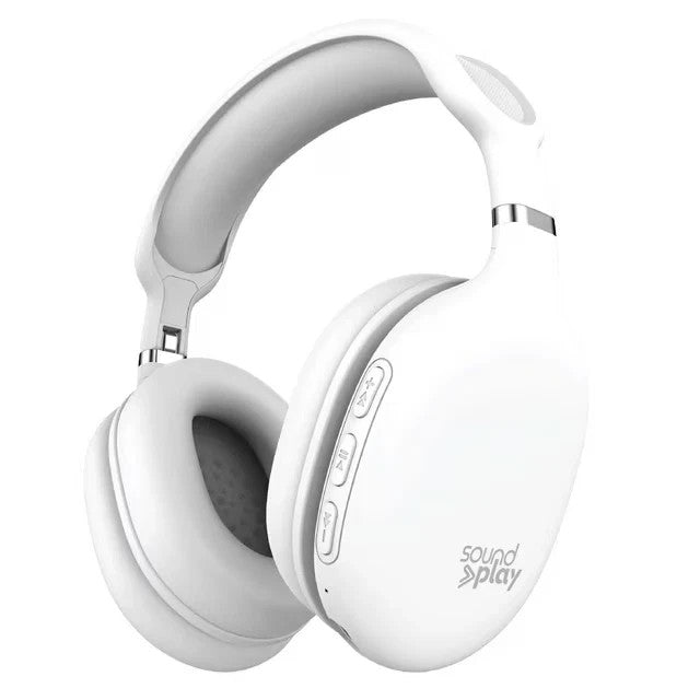 Sound Play Wireless Over-Ear Bluetooth Headphones – White