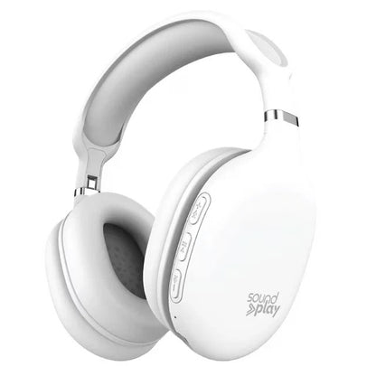 Sound Play Wireless Over-Ear Bluetooth Headphones – White