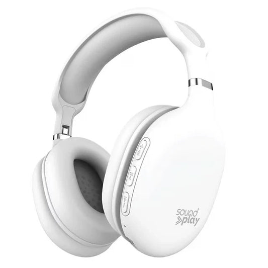 Sound Play Wireless Over-Ear Bluetooth Headphones – White