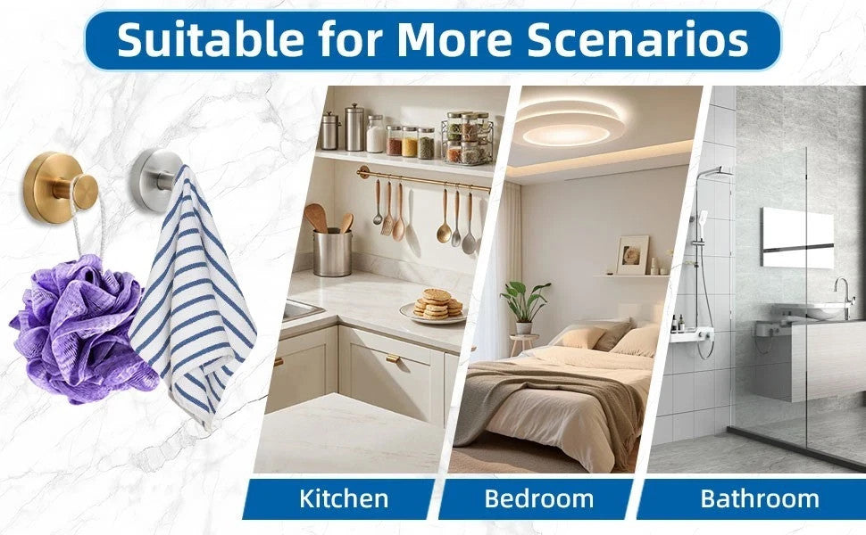 2PC Universal Suction Cup Hooks for hanging items