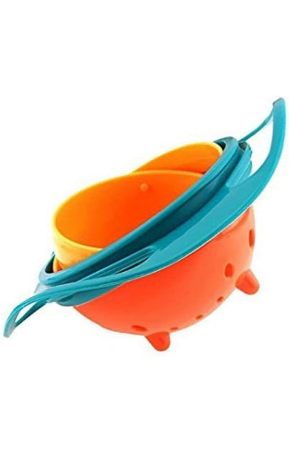 NEW Kids Magic Gyro Bowl 360 Degree Rotate Spill-Proof Bowls & Lids FREE SHIP