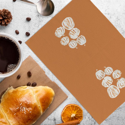 Fall Pumpkin Decor Kitchen Towels and Dishcloths Set of 2 Fall Dish Towels