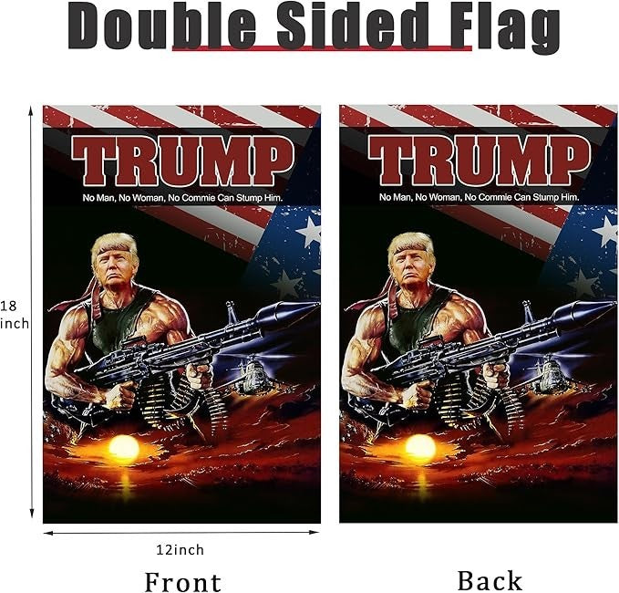 Brand New Trump Flag Rocket Gun Tank Donald Trump Garden Flags