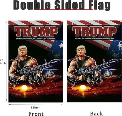 Brand New Trump Flag Rocket Gun Tank Donald Trump Garden Flags
