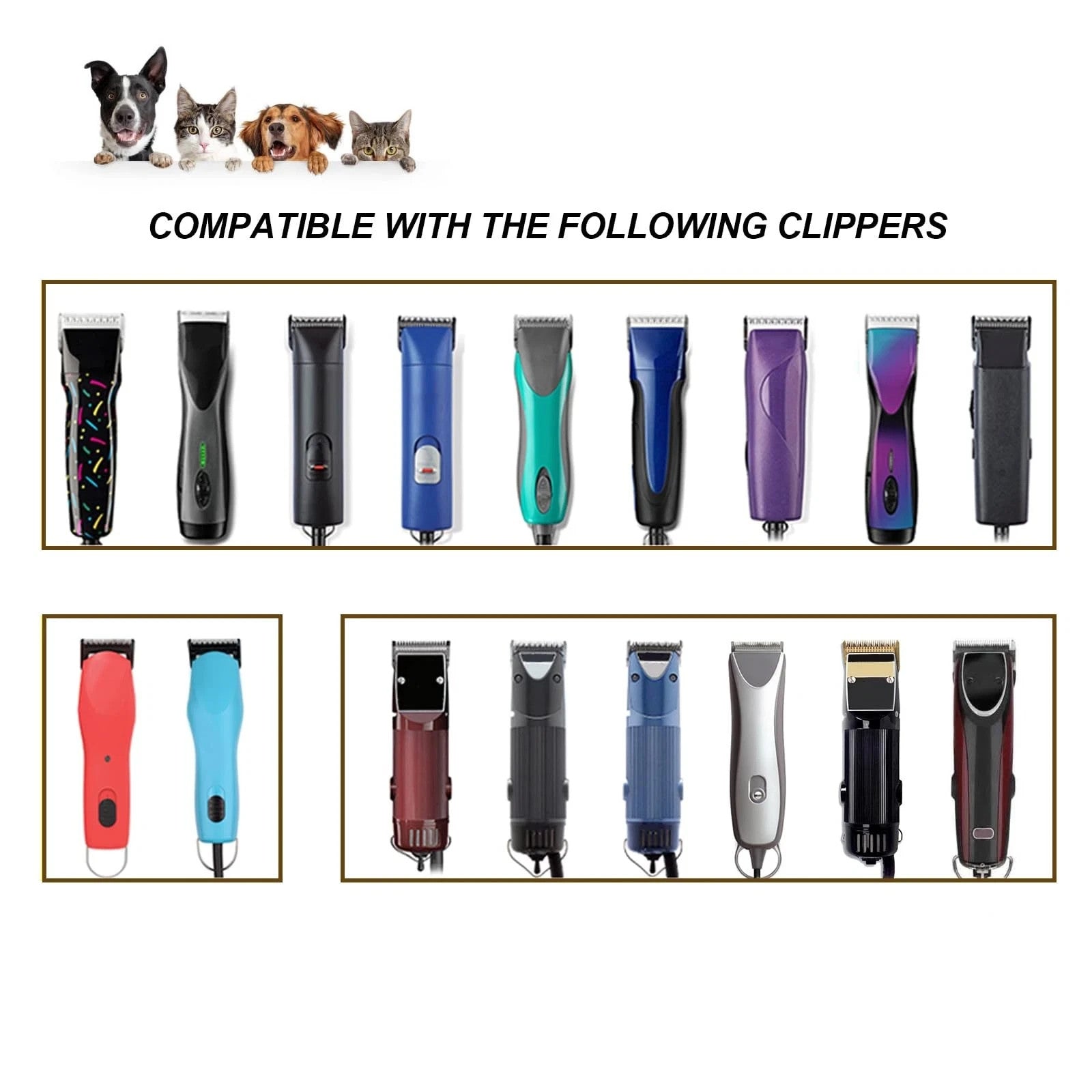 T84 Pet Dog Grooming Detachable Blades,Compatible with Andis,Oster A5,Wahl KM10