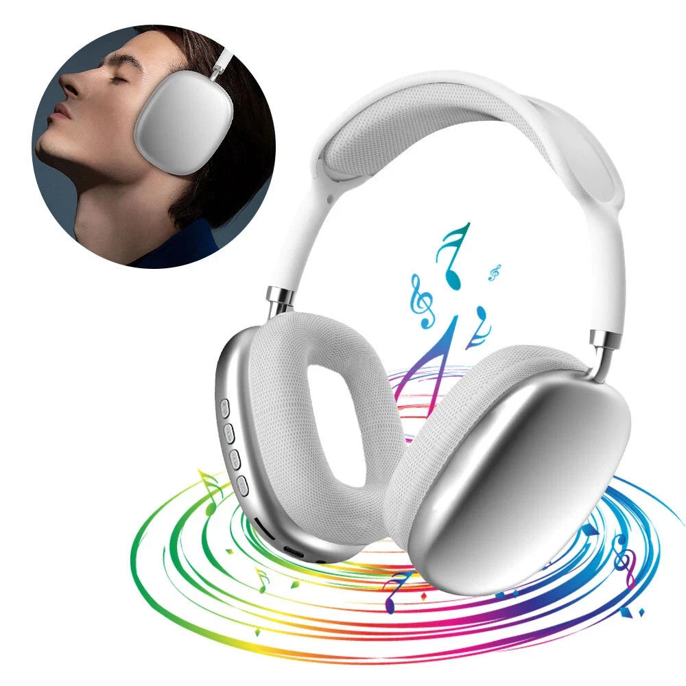 Wireless Bluetooth Headphones Headset Stereo Over-Ear Earphones Noise Cancelling