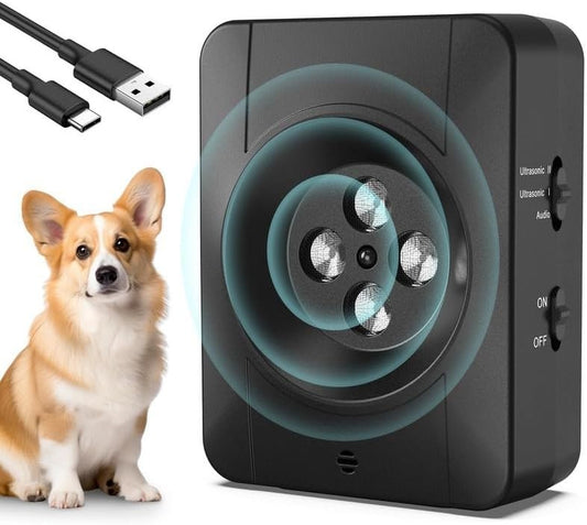 ANTI BARKING DEVICE Deter Nuisance Barking 4 Ultrasonic Transmitters ENHANCE