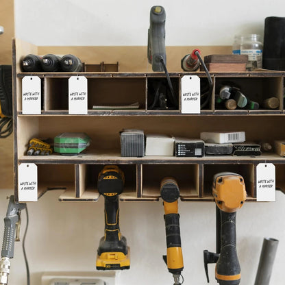 90 Pieces 3X6 Inch Large White Plastic Shipping Tags with String Heavy Duty