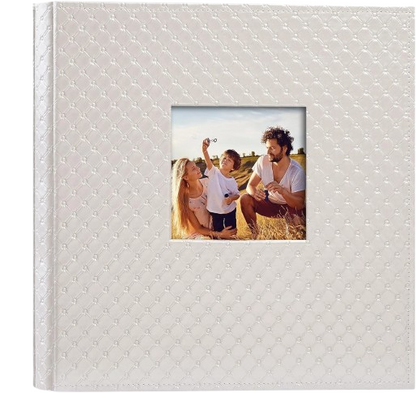 White Leather Photo Album 4x6 600 Photos Large Capacity Picture Book