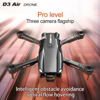 D3 RC Drone WIFI FPV 4K HD 3 Cameras Obstacle Avoidance Optical Flow Quadcopter