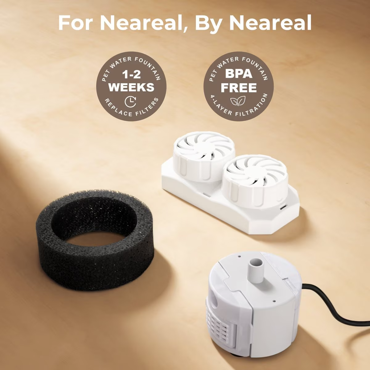 12-Pack Cat Water Fountain Replacement Filters and Pre-Filters