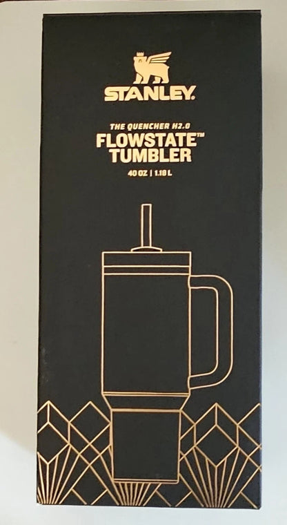 Stanley Deco Collection Quencher H2.0 FlowState Tumbler | 40 OZ Cream Gloss NWB