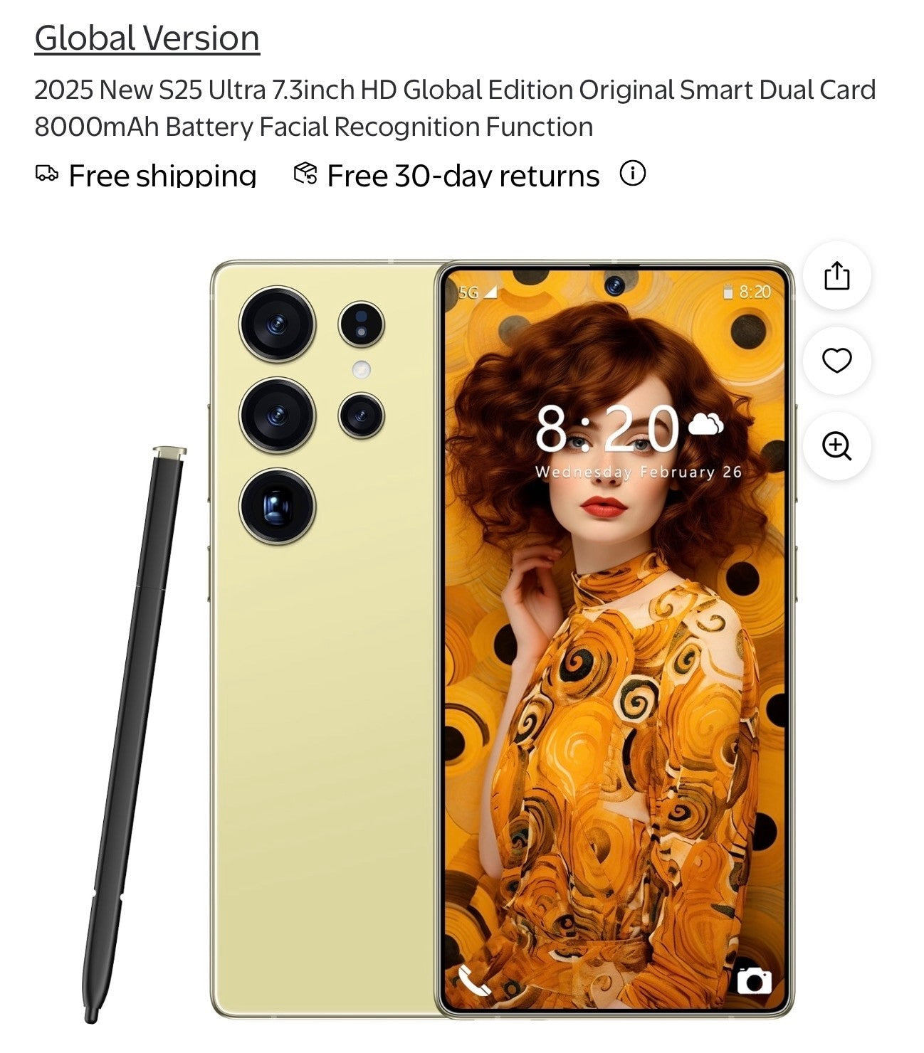 S25 Ultra S938B/DS 1TB 1 DUAL SIM Unlocked (Gold)