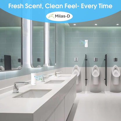 Milas-D Automatic Air Freshener Spray Dispenser, Custom 1 Count, White