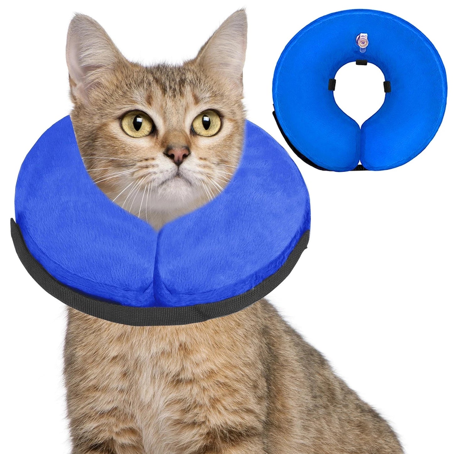 Inflatable Pet Cone Collar, injuries, rashes, or post surgery, Med, 10-14 inches